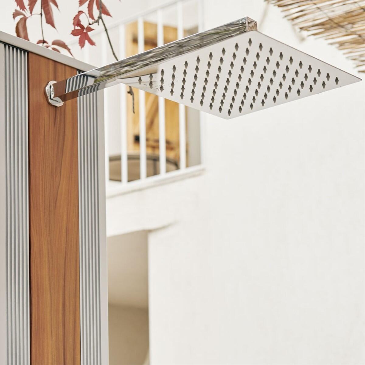 Douche buiten Hybride Dada Straight 40L met Voetenspoel - Aluminium - 228 cm 6/7