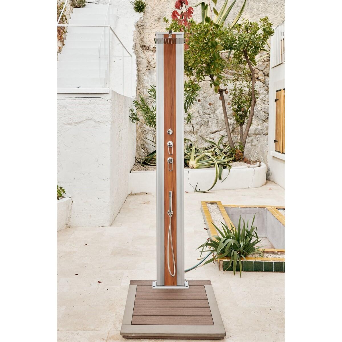 Douche buiten Hybride Dada Straight 40L met Voetenspoel - Aluminium - 228 cm 4/7