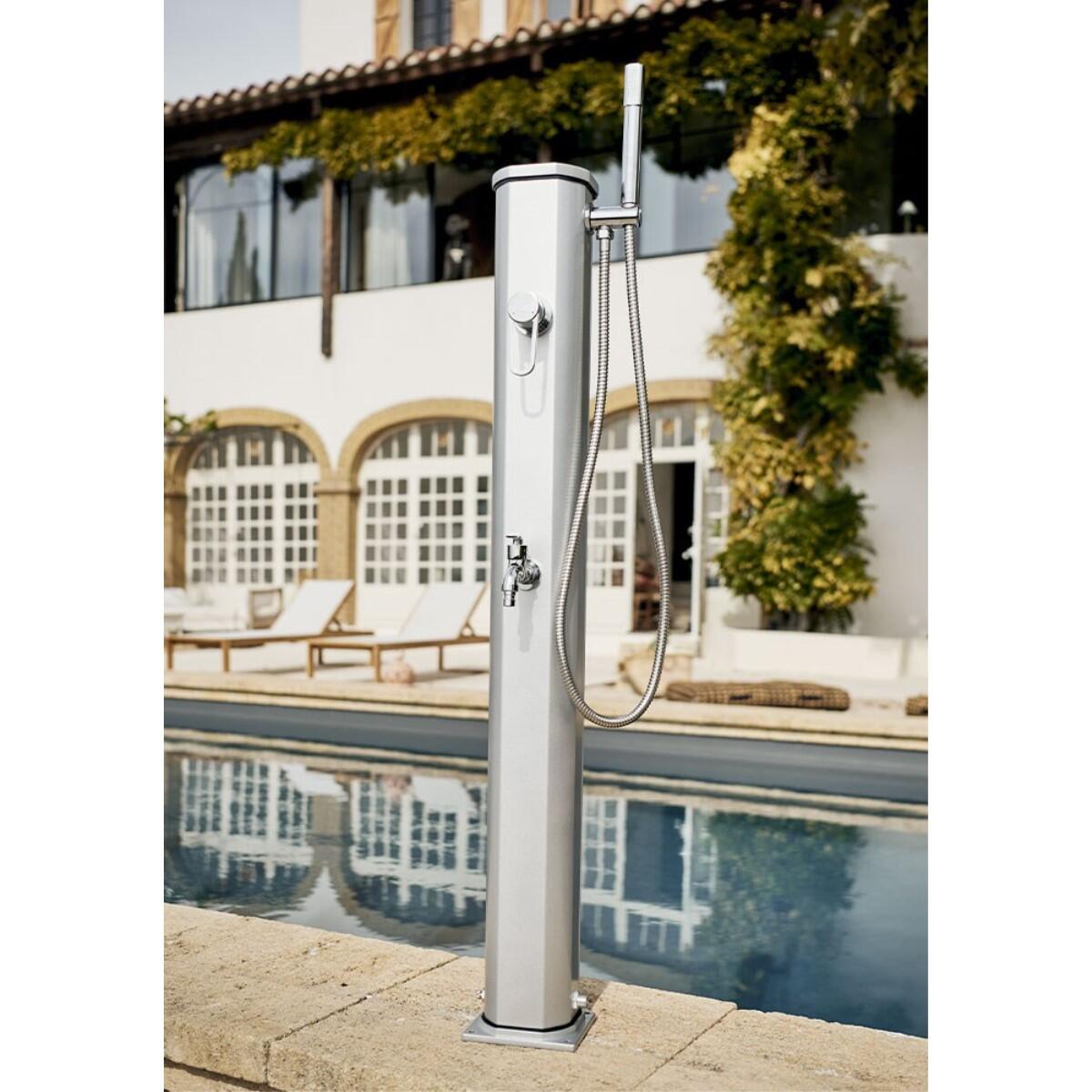 Ducha Solar Exterior Jolly Go 20L con Enjuague de Pies - Aluminio - 120 cm 2/7