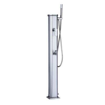 Doccia Solare Esterna Jolly Go 20L con Pediluvio - Alluminio - 120 cm