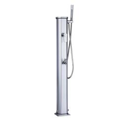 Douche d'extérieur Solaire Jolly Go 20L avec Rince pieds - Aluminium - 120 cm