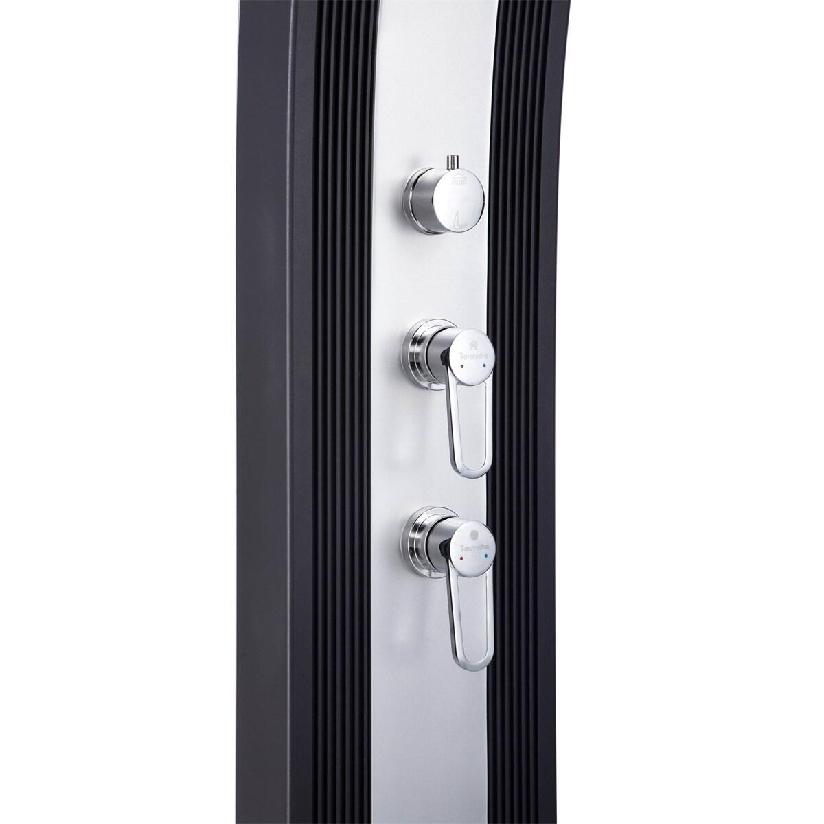 Douche buiten Hybride Dada Curve 40L met Voetenspoel - Aluminium - 228 cm 4/7