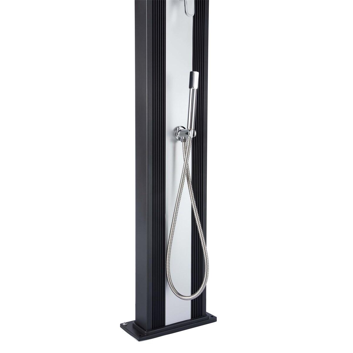 Douche buiten Hybride Dada Curve 40L met Voetenspoel - Aluminium - 228 cm 5/7