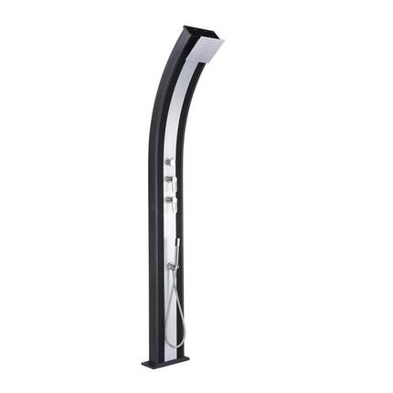 Douche buiten Hybride Dada Curve 40L met Voetenspoel - Aluminium - 228 cm