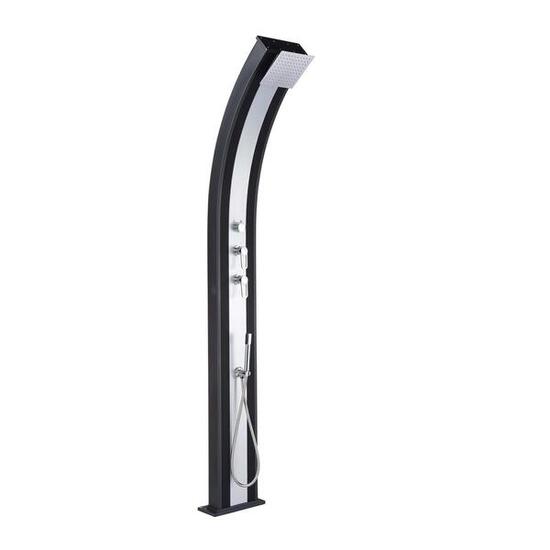 Douche buiten Hybride Dada Curve 40L met Voetenspoel - Aluminium - 228 cm