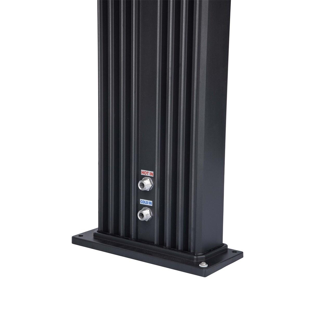 Douche buiten Hybride Dada Curve 40L met Voetenspoel - Aluminium - 228 cm 6/7