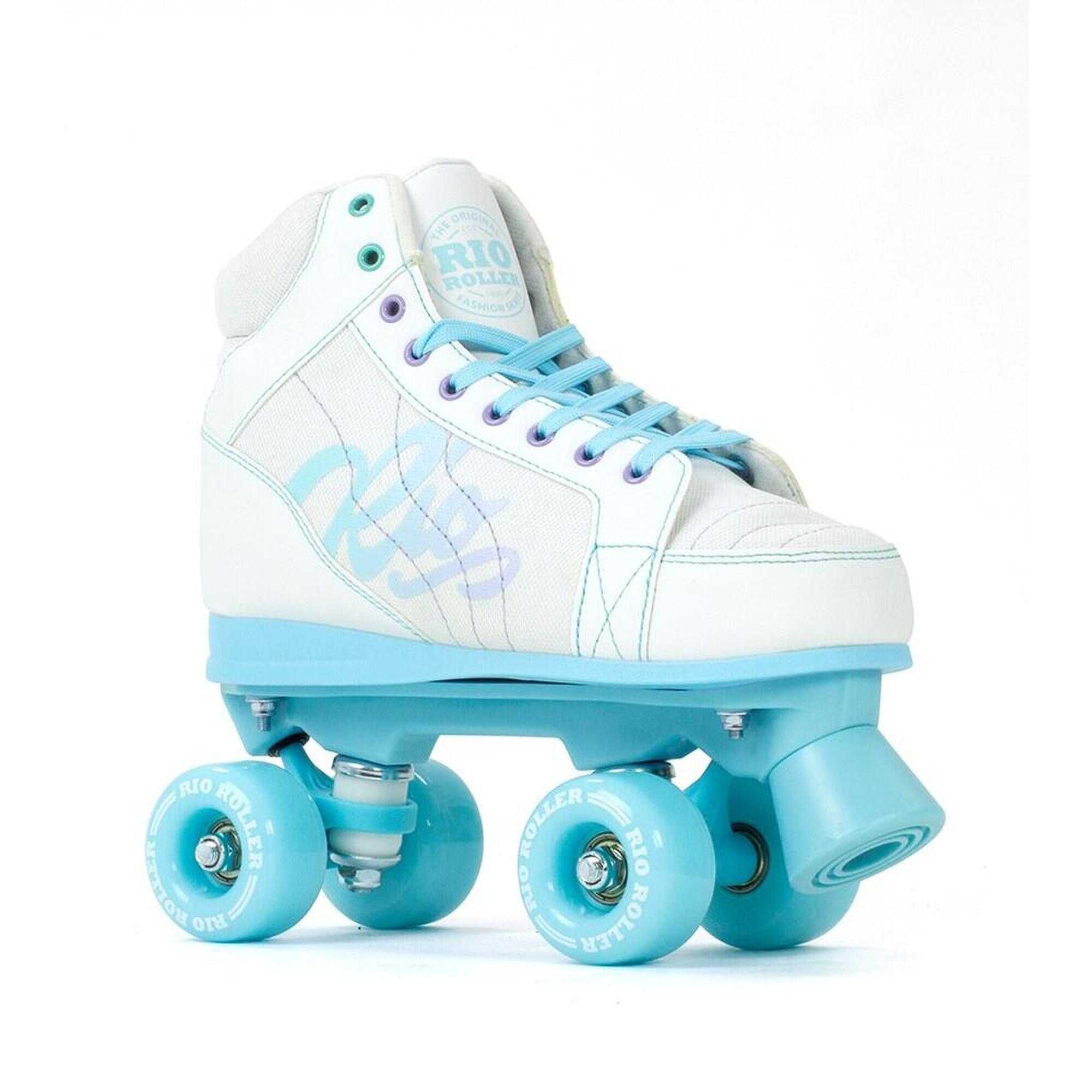 Rio Roller - Rio Roller Roller Quad Lumina Blanc Bleu - Patins À Roulettes - Blanc|bleu - 42 - Decathlon