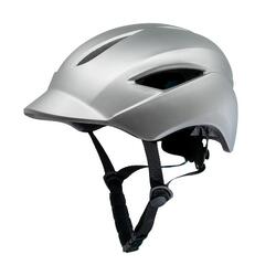 Casco urbano de bici | Luz  USB recargable  | Gris mate (L) | Certificado EN1078