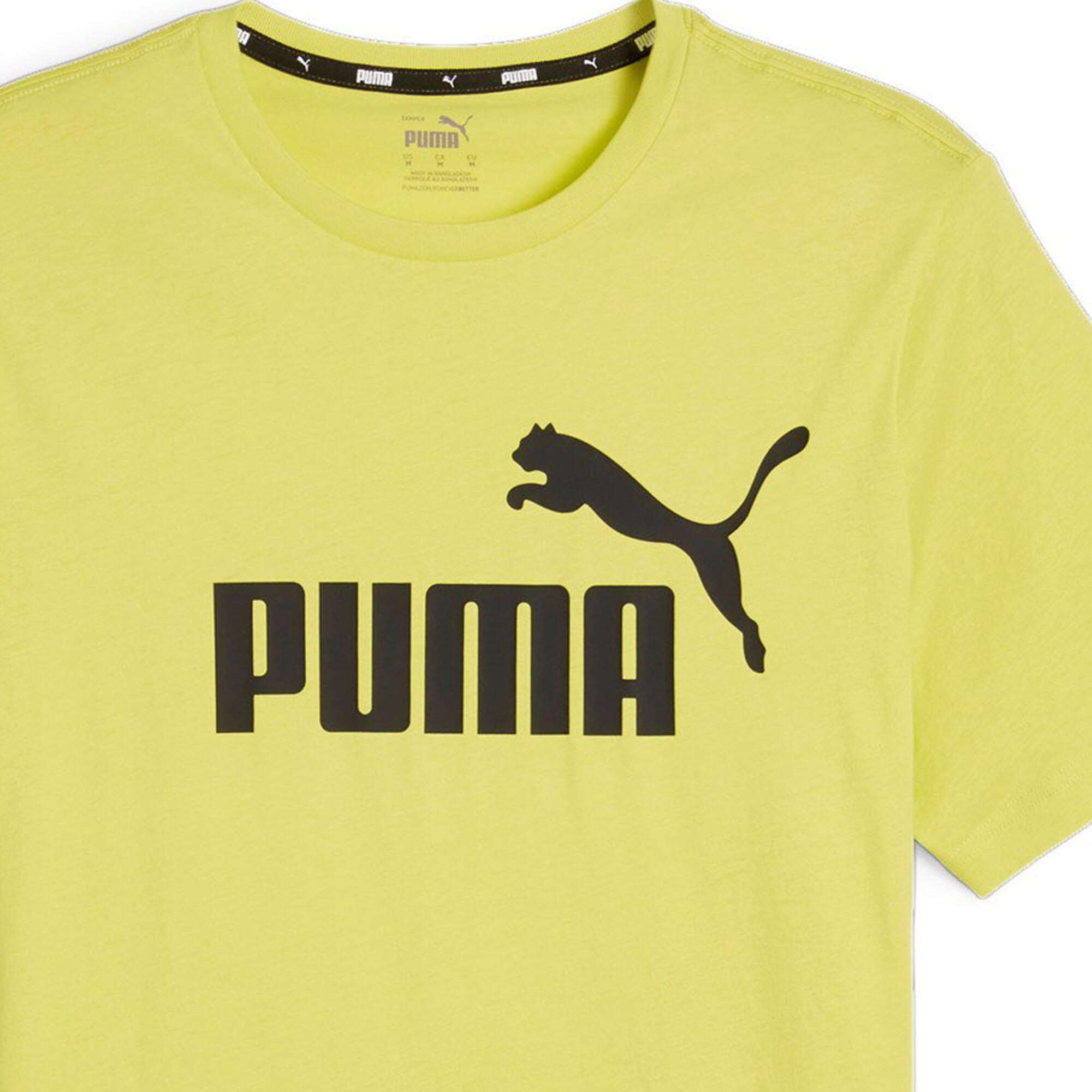 T-shirt à logo Essentials Homme PUMA Lime Sheen Green 3/3