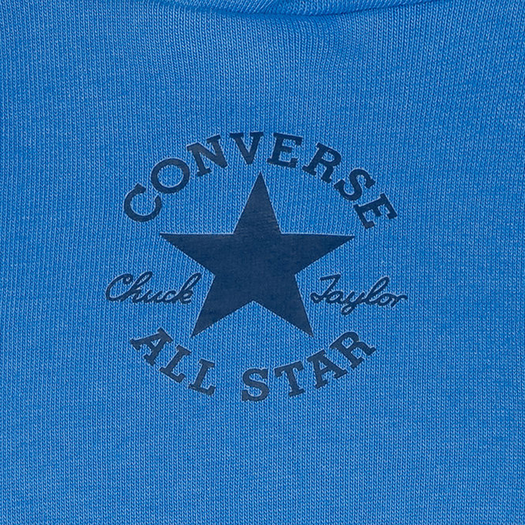 Felpa ragazzo converse sustainable core ft - azzurro - cotone garzato 2/2