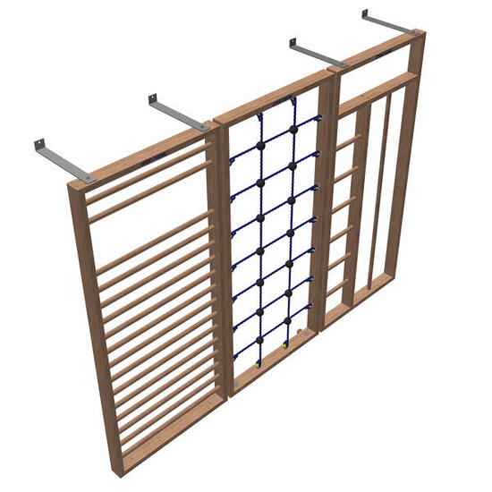 Turnwand-Kombination TuWa Kletterwand 3 Ohne Fallschutzmatten Turnen