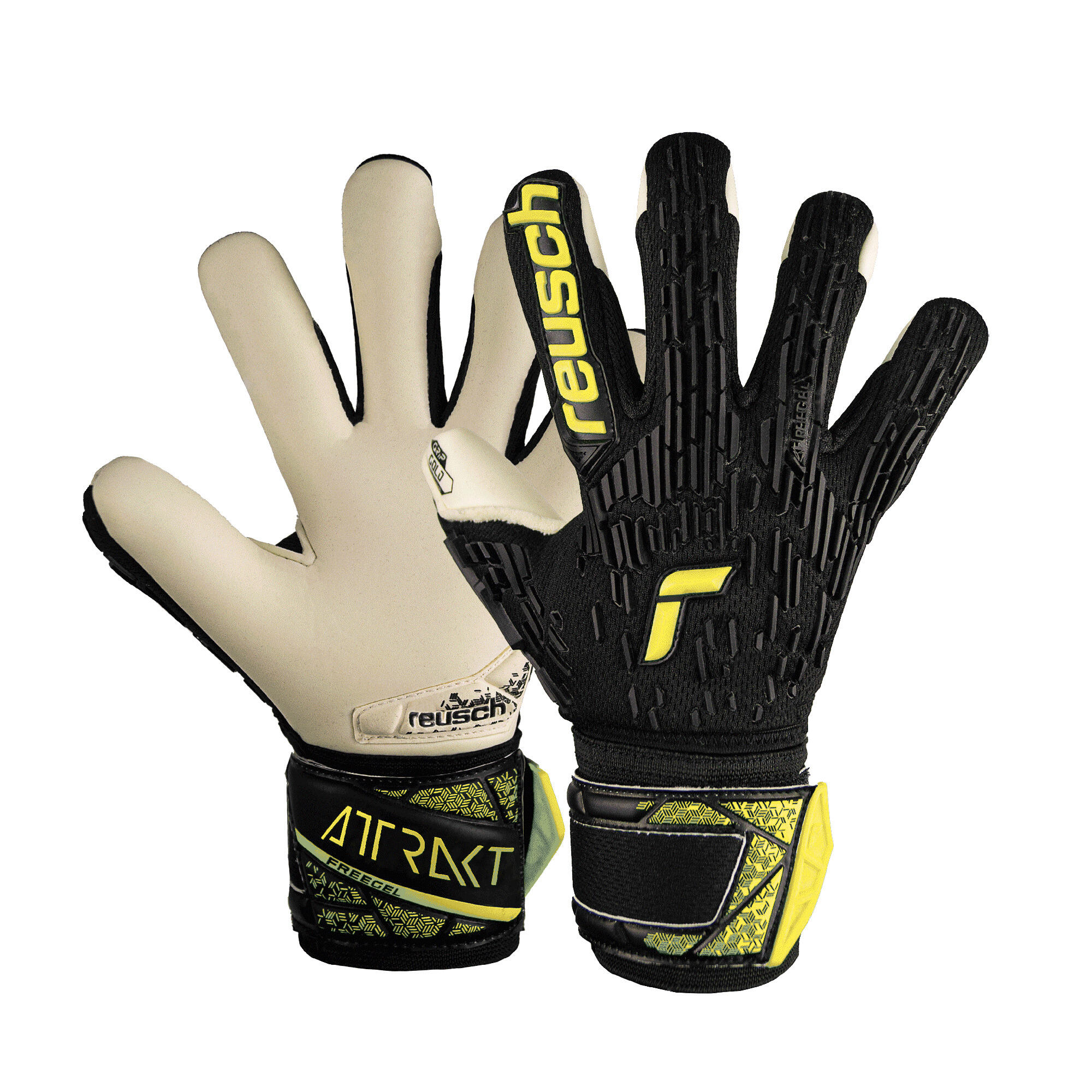 Reusch Attrakt Freegel Gold Finger Support Jr  Goalkeeper Gloves 7/7