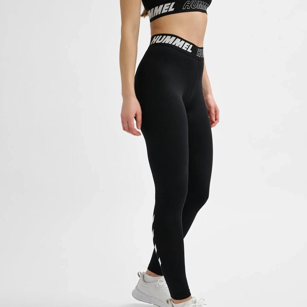Women's cotton mid-rise leggings Hummel TE Maja