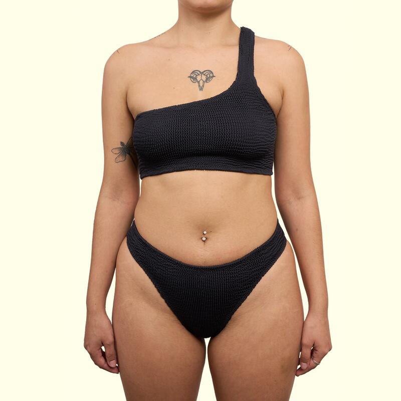 Top Bikini Mujer Calamoon Asimétrico Negro Talla Única