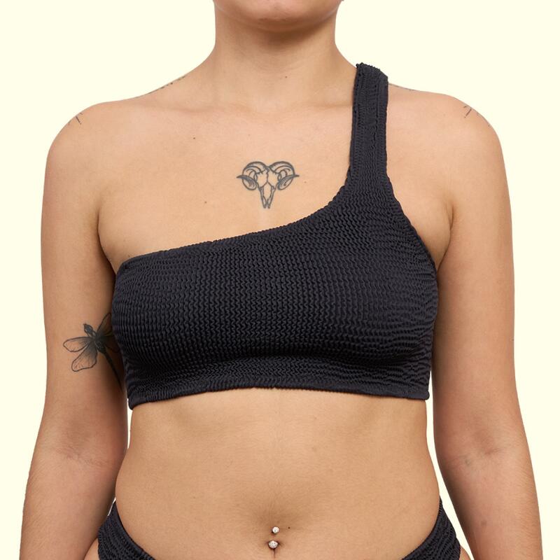 Top Bikini Mujer Calamoon Asimétrico Negro Talla Única