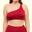 Top Bikini Mujer Calamoon Asimétrico Rojo Granate Talla Única