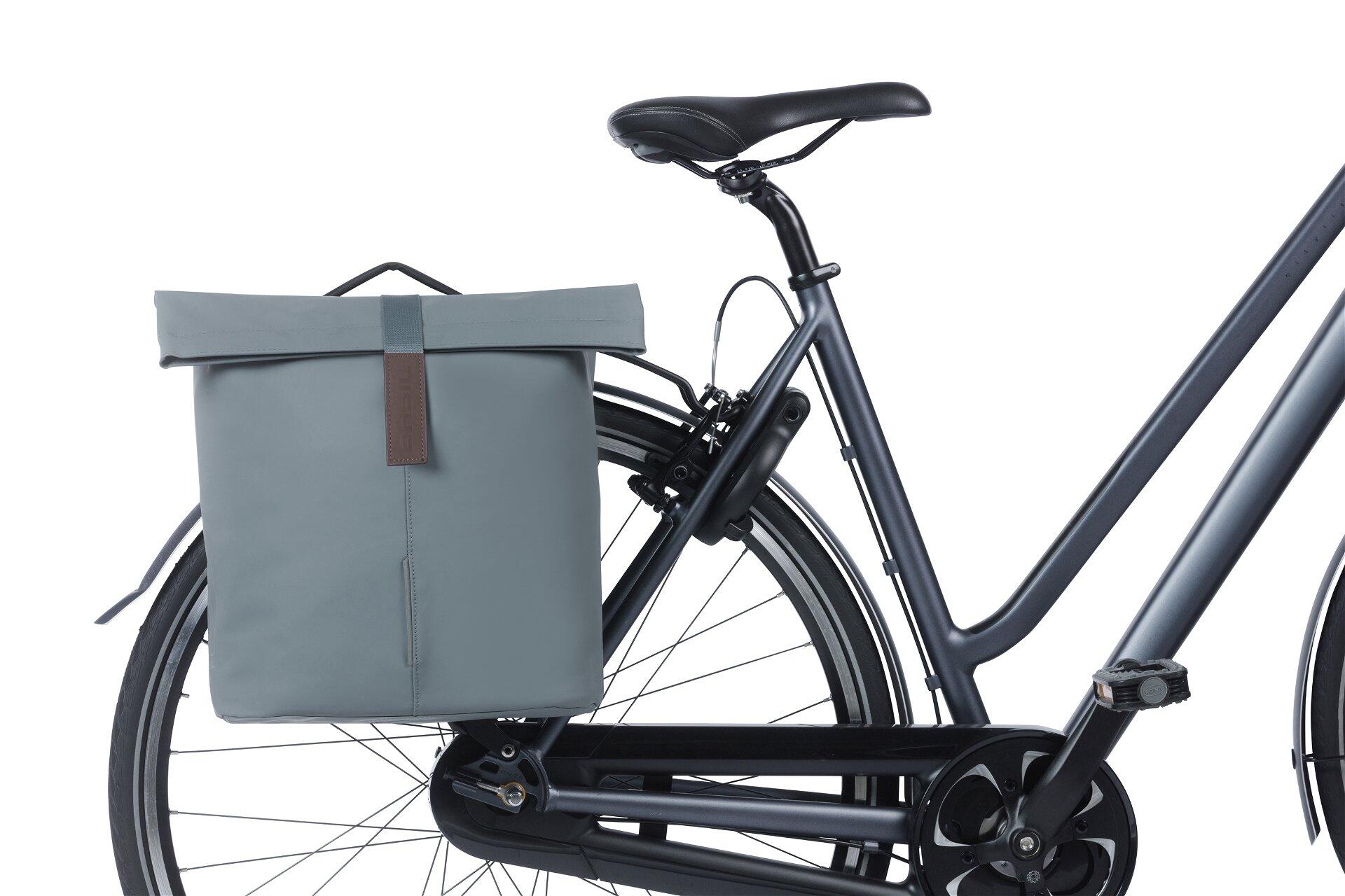 Dubbele fietstas "City" MIK , graphite blue 3/6