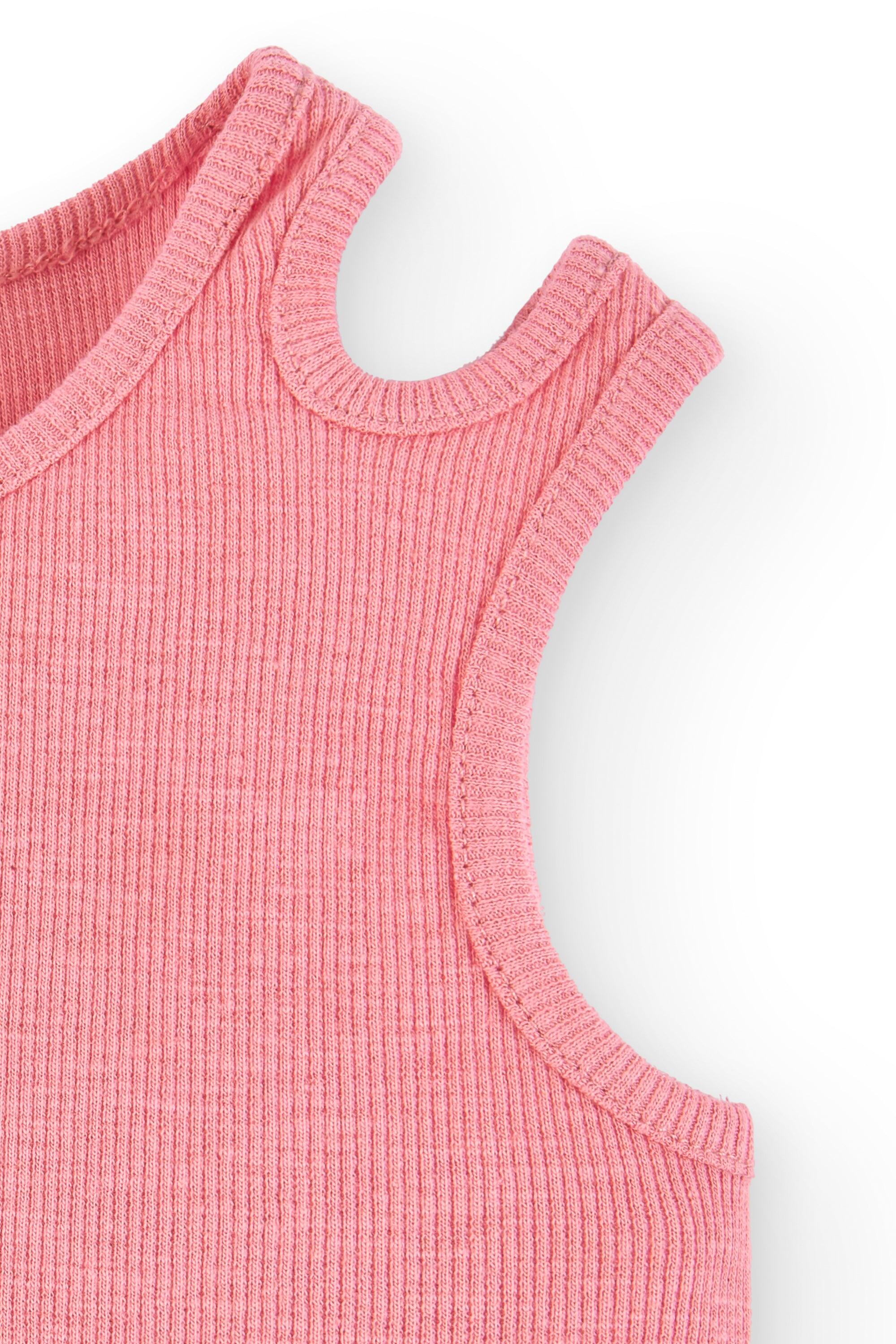 Camiseta de niña rosa 3/4