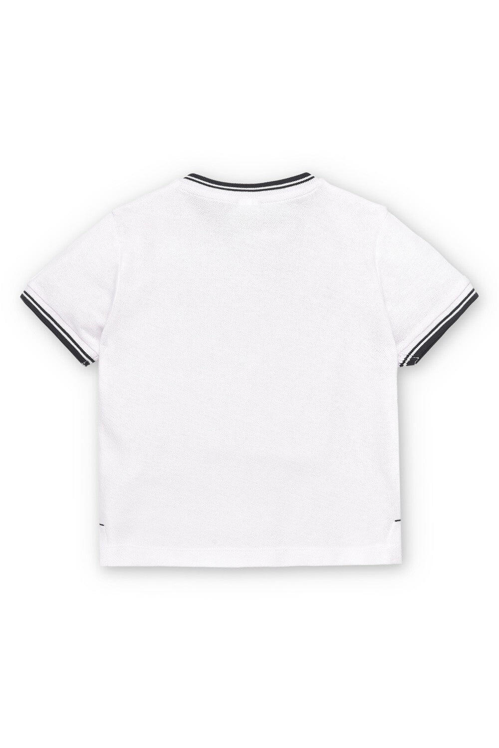 Polo niño blanco cuello mao 5/5