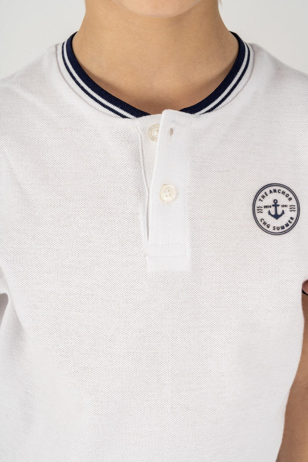 Camisa polo branca para 5/5