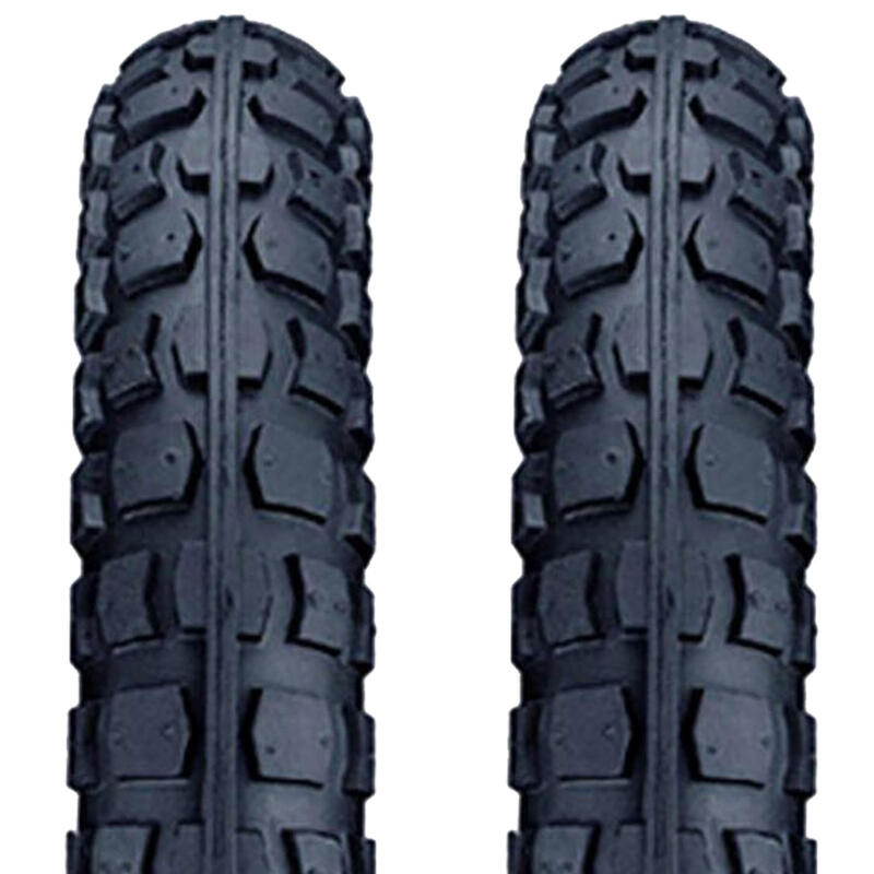 Pacote de 2 pneus de bicicleta infantil 14x 1 3/8 x 1 5/8 preto CHAOYANG