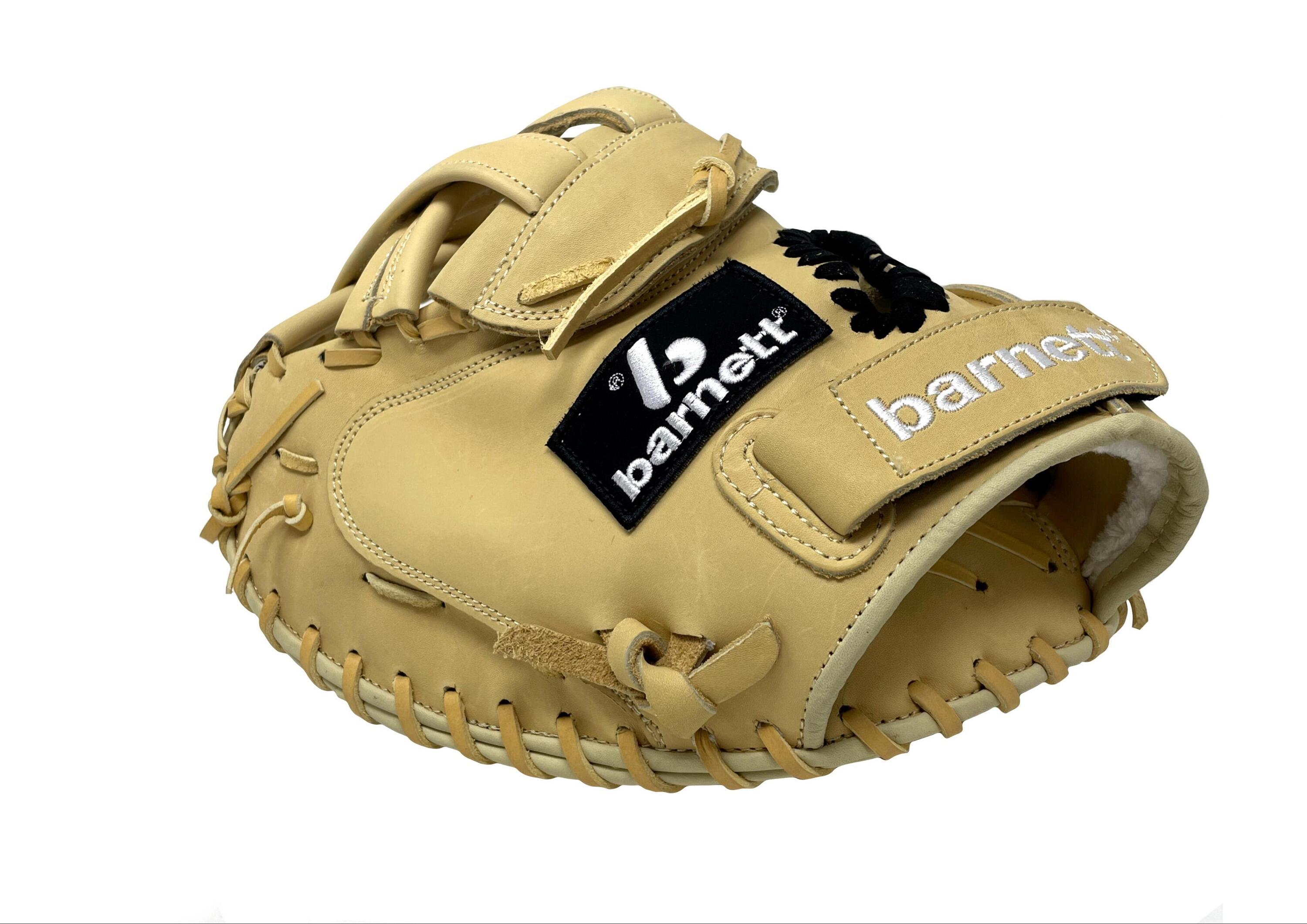 FL-201 RH hoogwaardige leren catcher honkbalhandschoen, beige, linkshandig 4/6