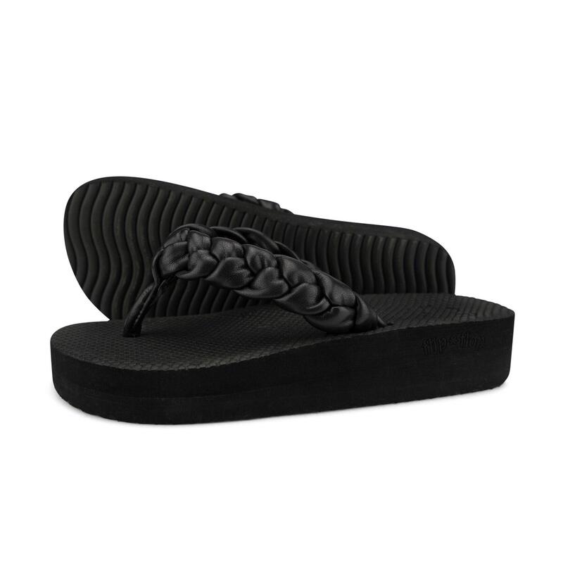 Damen flip*flop comfy*weave Zehentrenner Schwarz