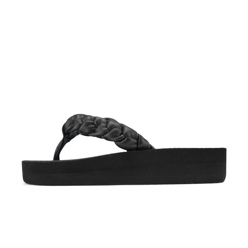 Damen flip*flop comfy*weave Zehentrenner Schwarz