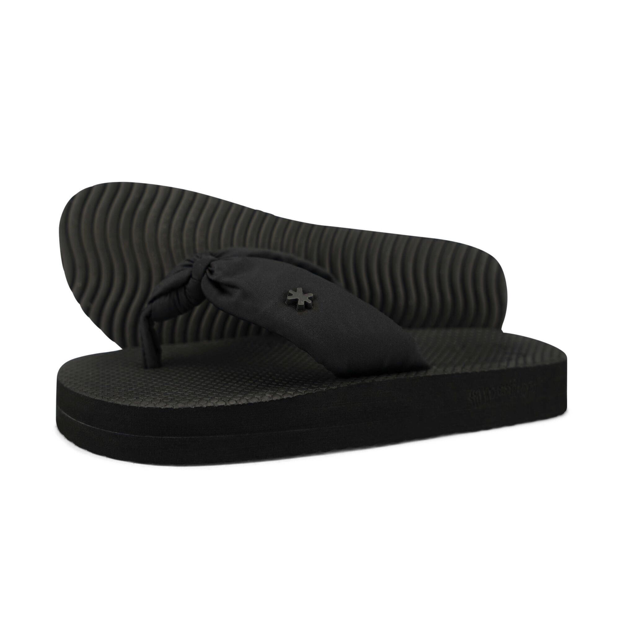 Flip Flop - Femme Comfy*flower Tongs Noir - Sandales - Noir - Decathlon
