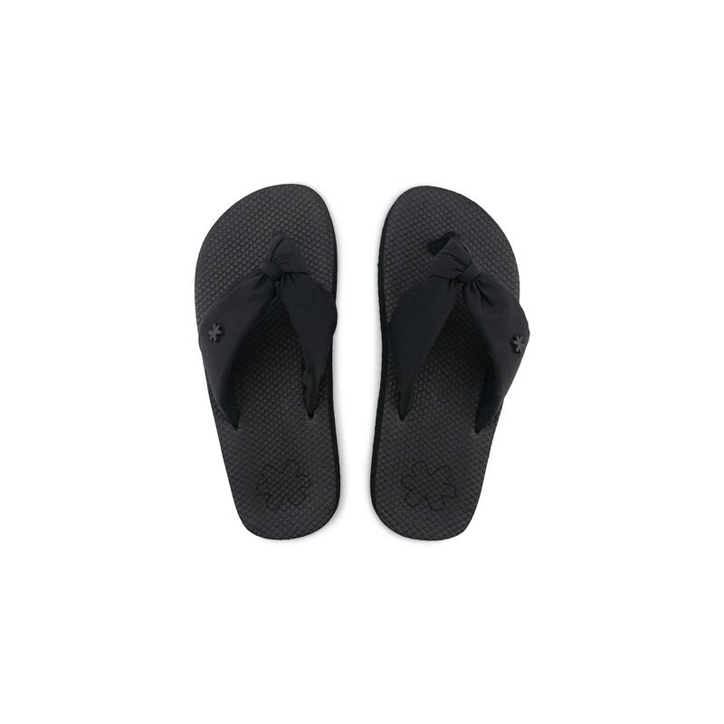 Damen flip*flop comfy*flower Zehentrenner Schwarz