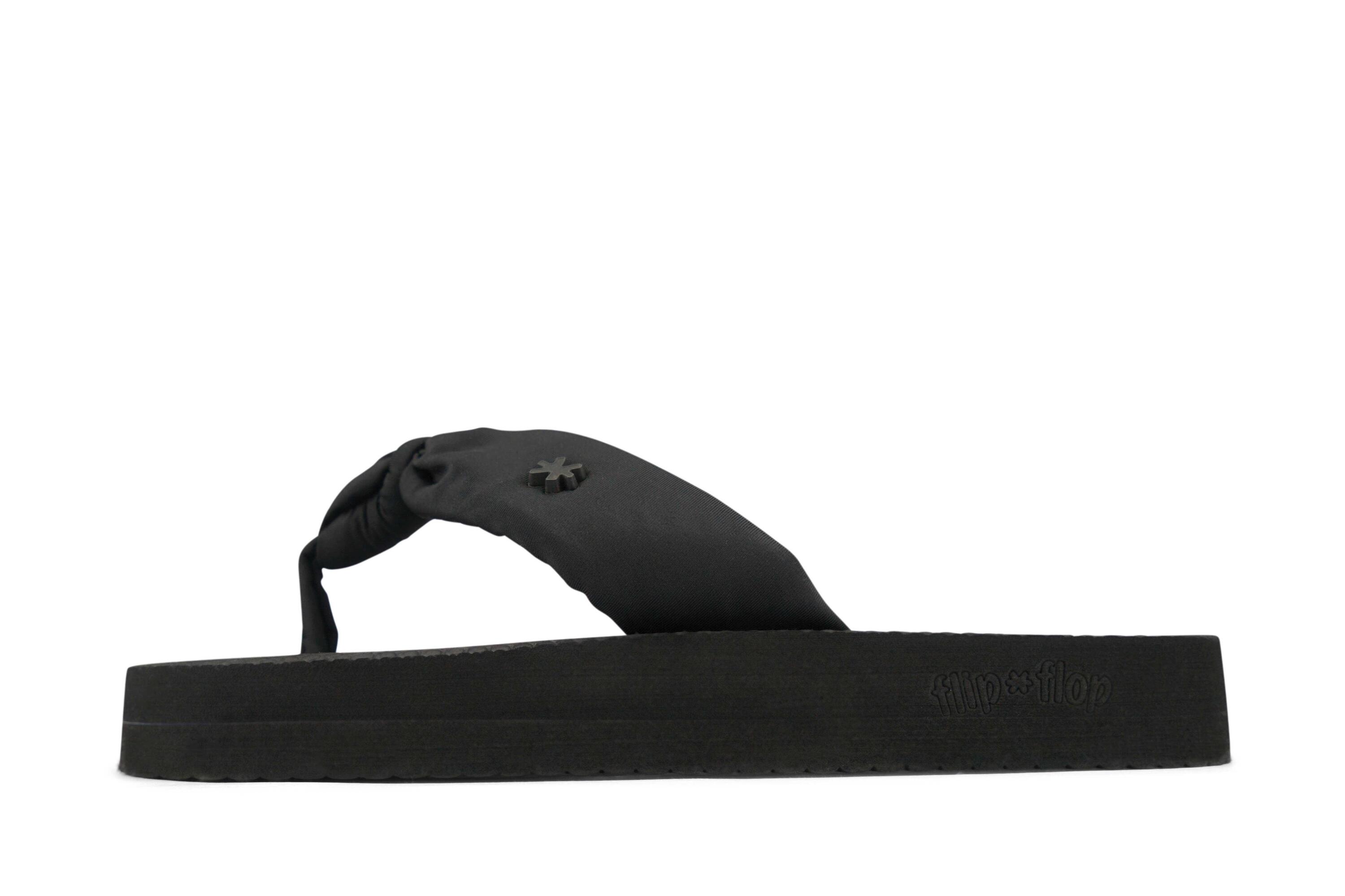 Dames comfy*flower teenslippers Zwart 2/4
