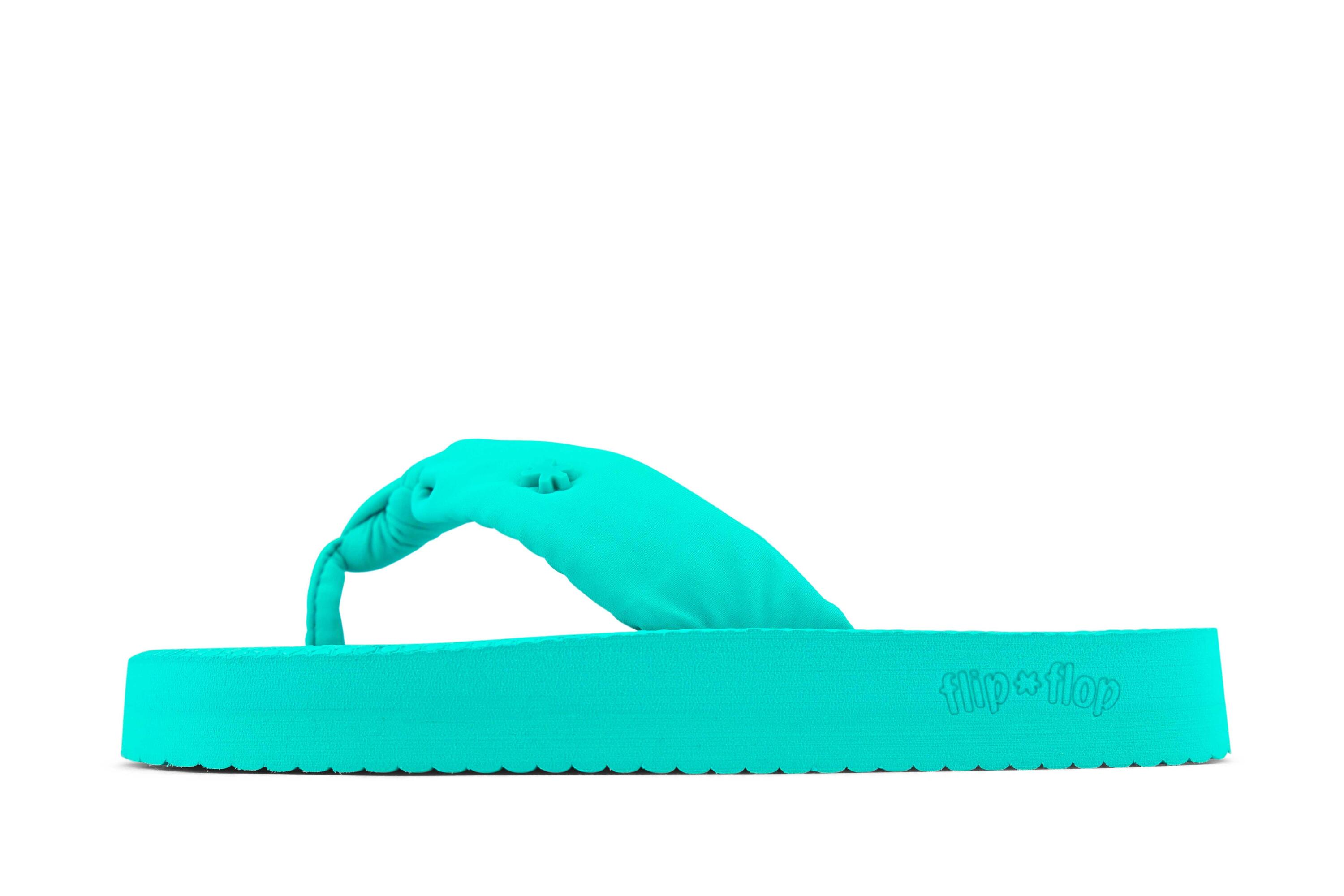 Femme comfy*flower tongs bleu aquatique 2/4