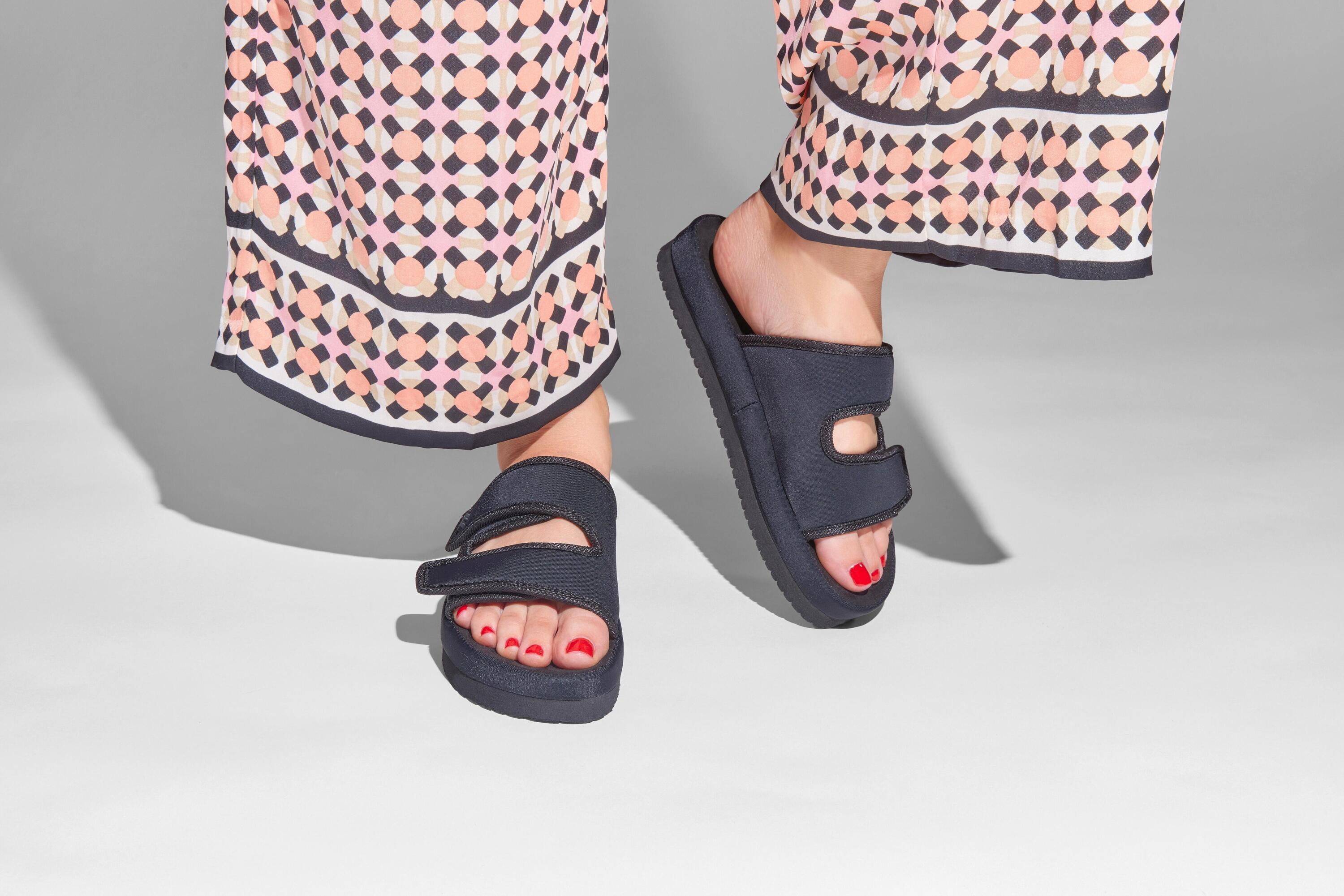 Femme velcro*flower Slides Noir 4/4
