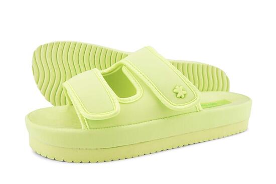 Klapki plażowe damskie Flip Flop Velcro Flower