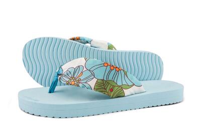 Damen flip*flop flip*tube flower Zehentrenner Creme Mehrfarbig
