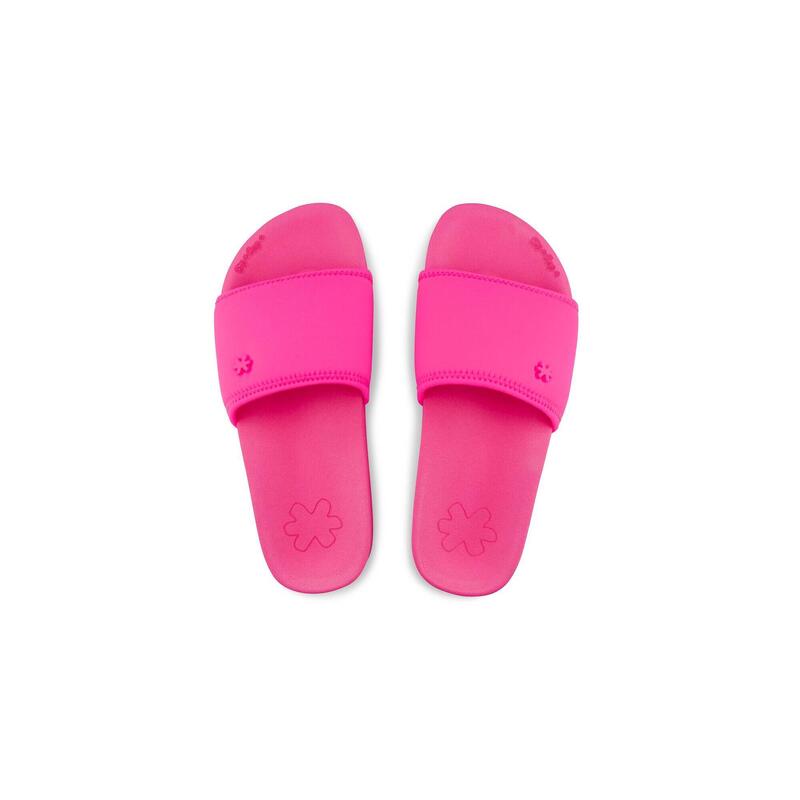Damen flip*flop pool*neo flower Slides Neon Pink