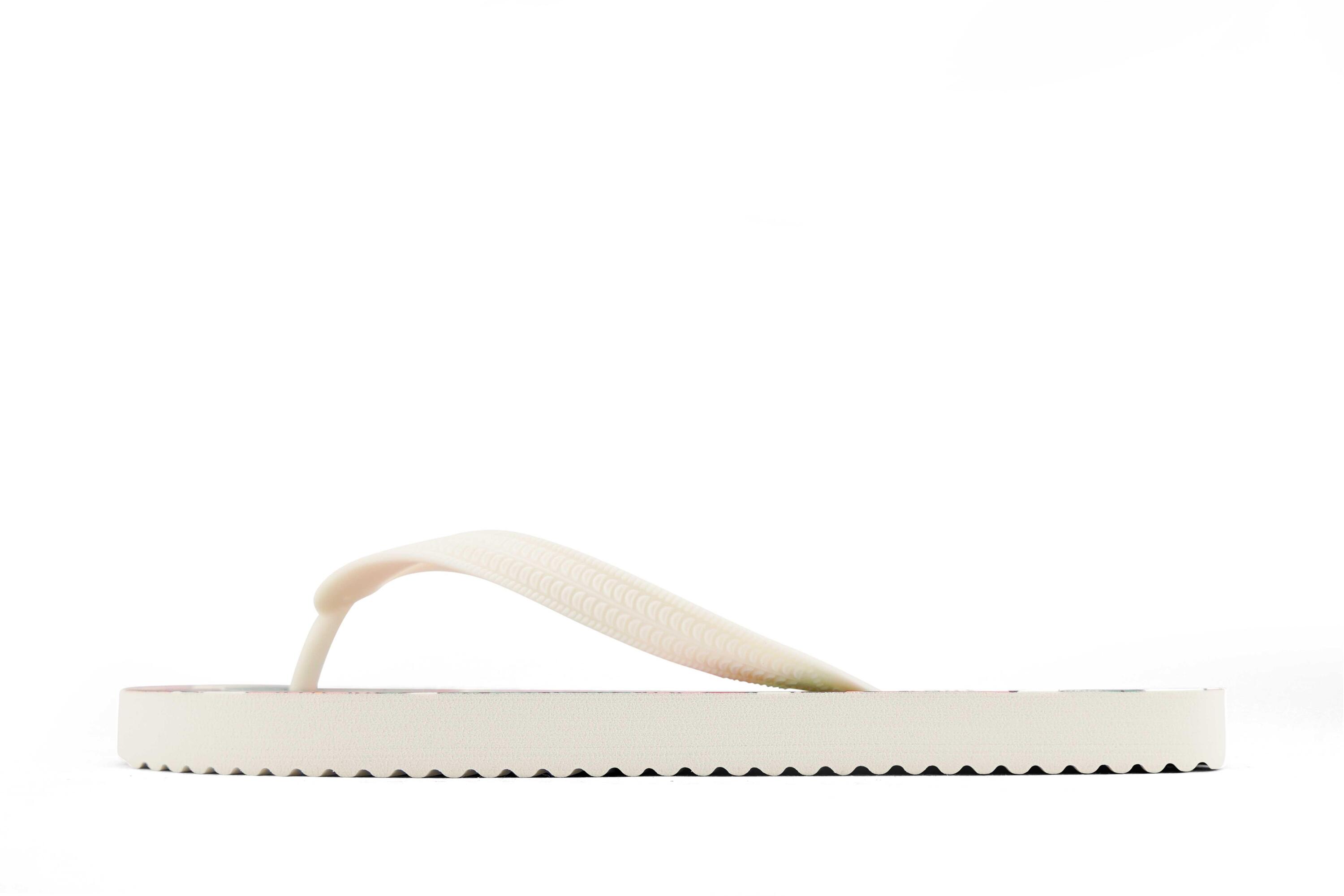 Femme originals*flower power Tongs Crème Multicolore 2/4
