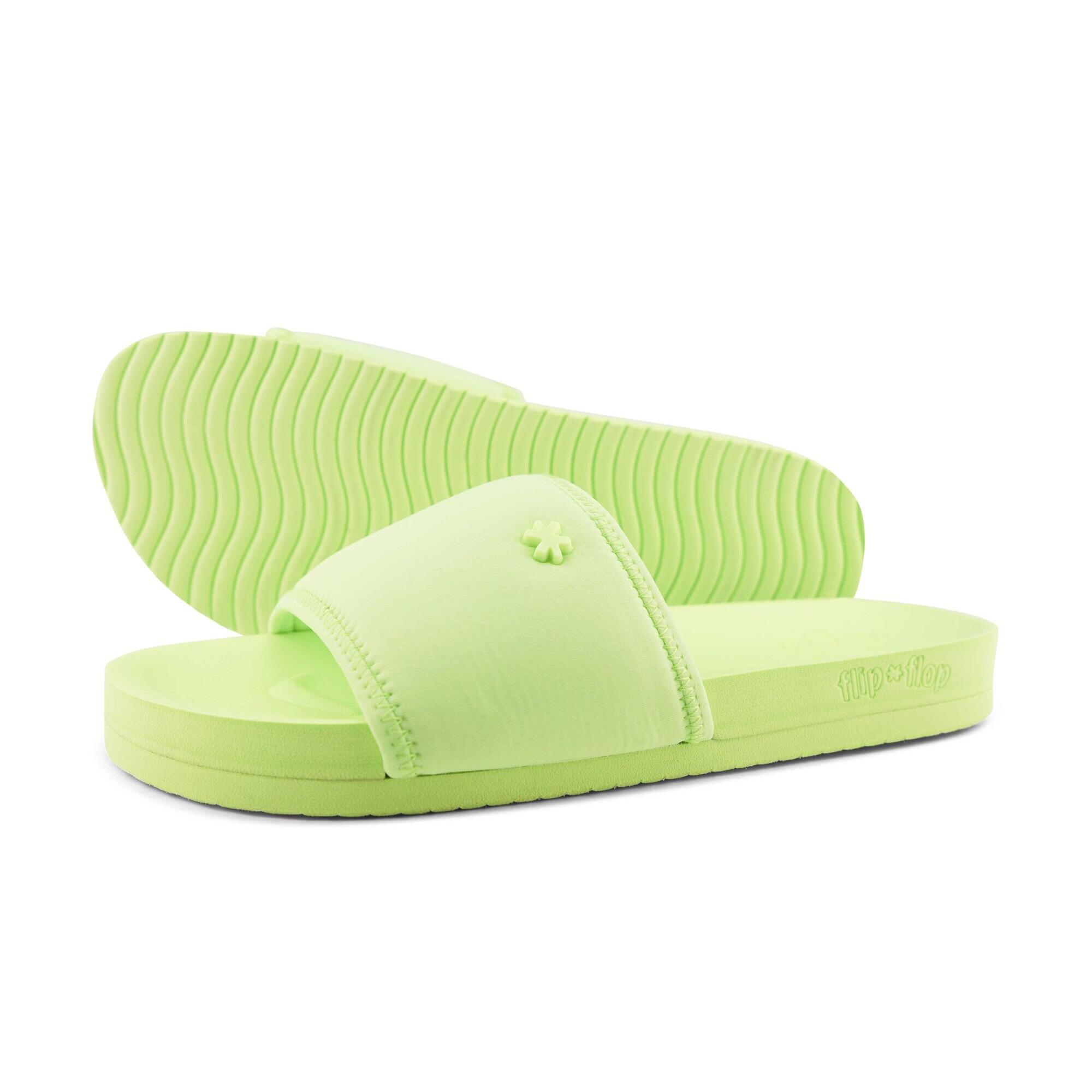 Flip Flop - Femme Pool*neo Flower Slides Vert Clair - Sandales - Vert - Decathlon