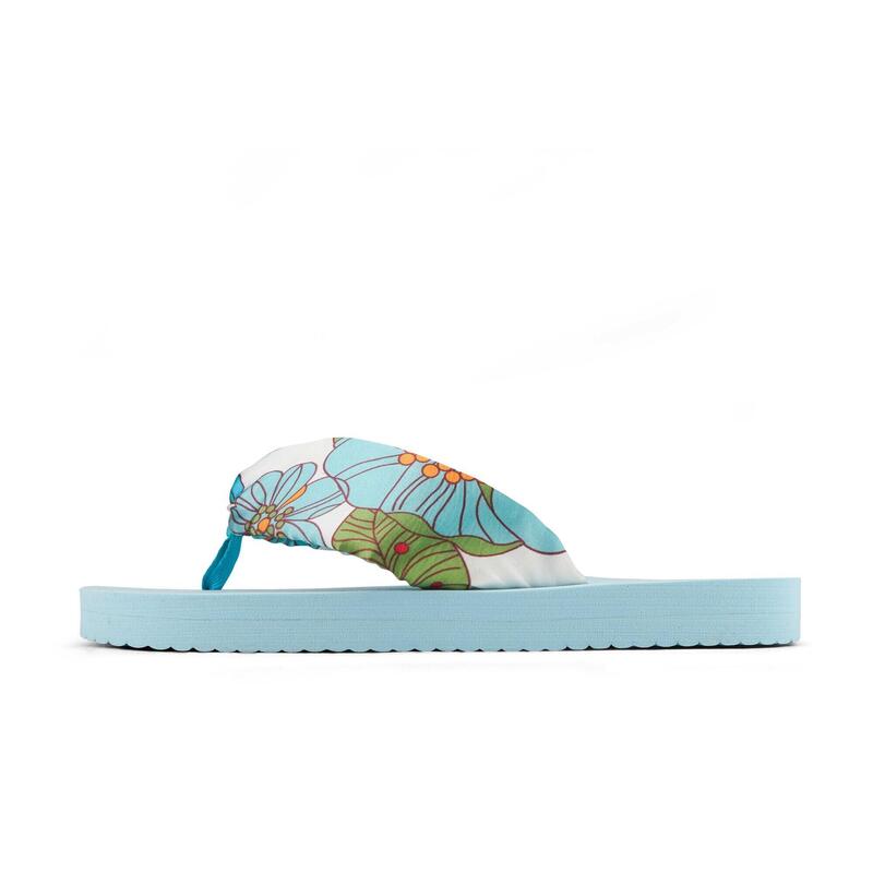 Damen flip*flop flip*tube flower Zehentrenner Hellblau Mehrfarbig