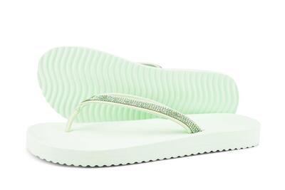 Dames teenslippers flip*glam wit