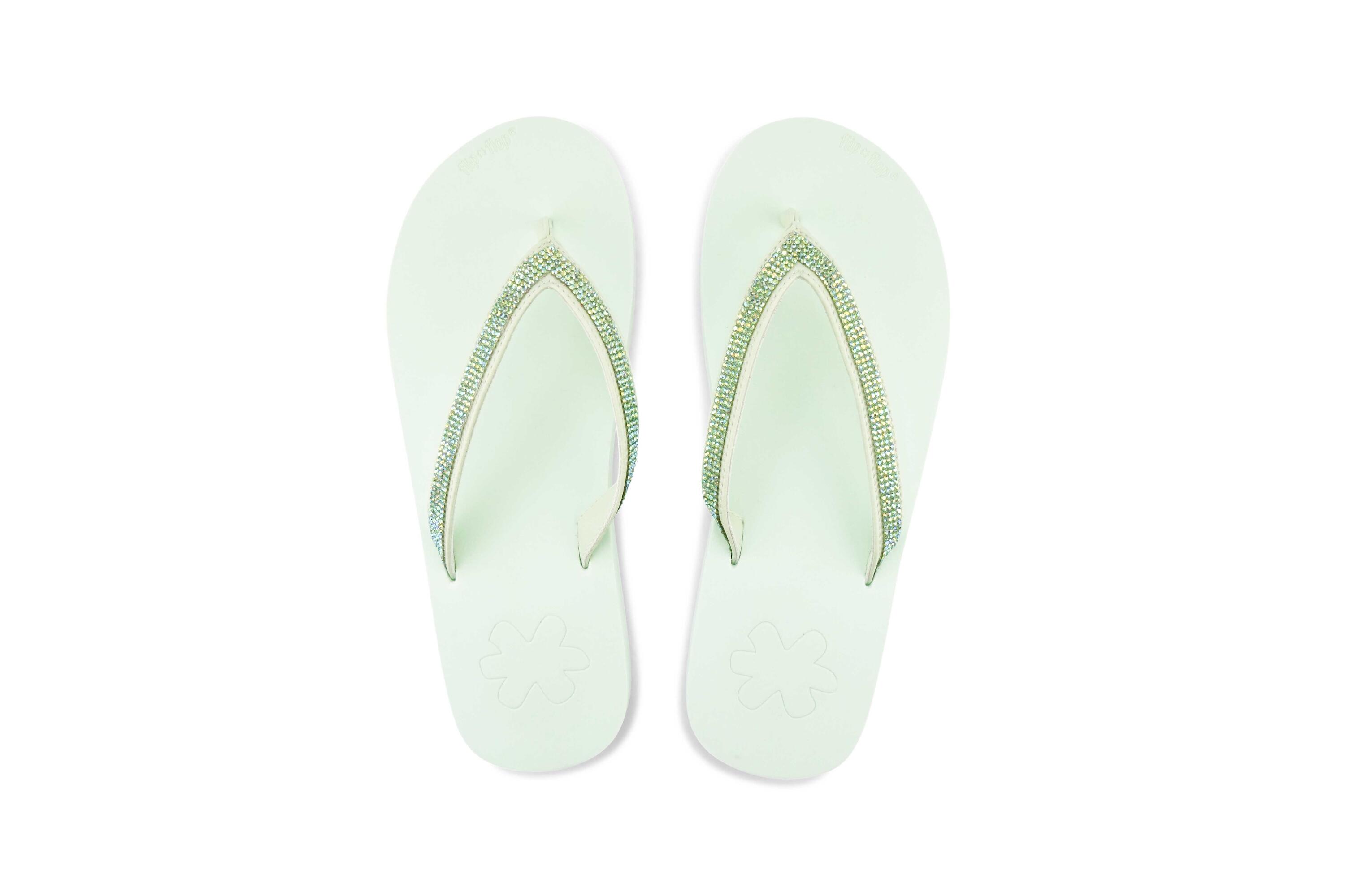Femme tongs flip*glam Vert Matcha 3/4
