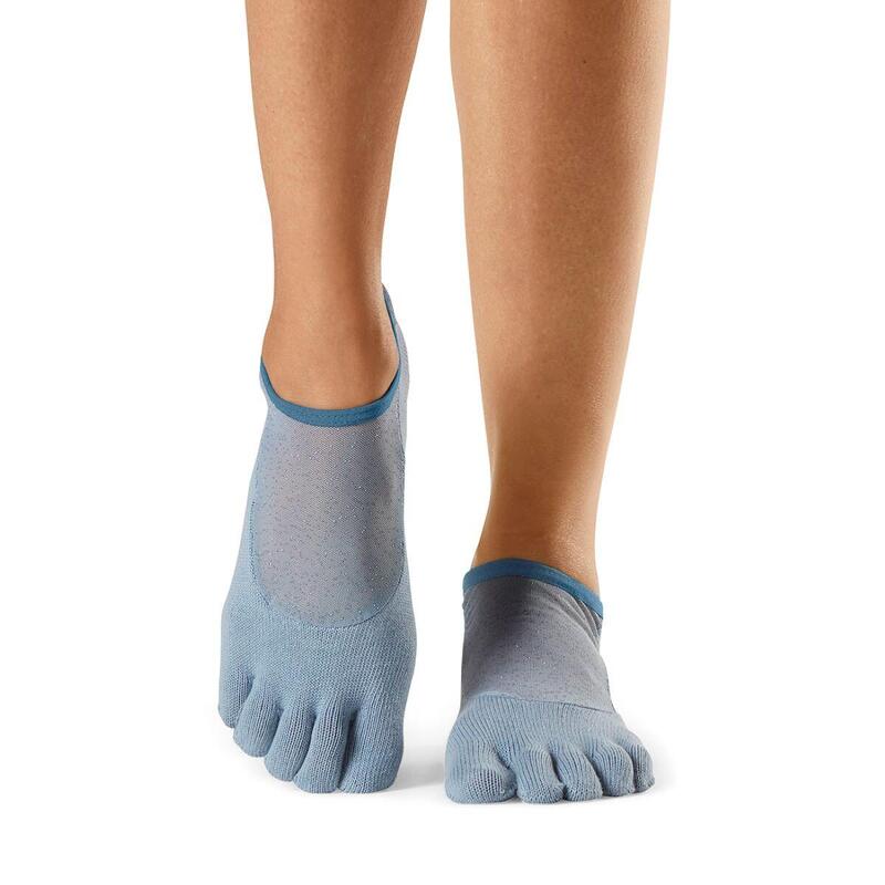 Grip Full Toe 防滑普拉提五趾襪 - 灰藍色