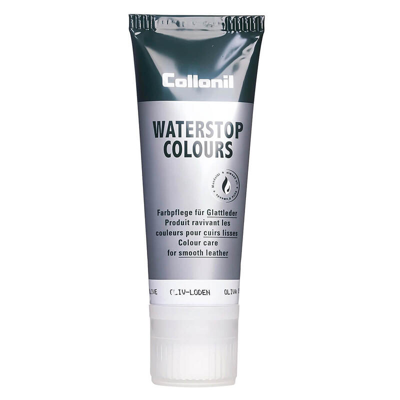 Crema de pantofi cu ulei de migdale Collonil Waterstop Colours, 75 ml, olive