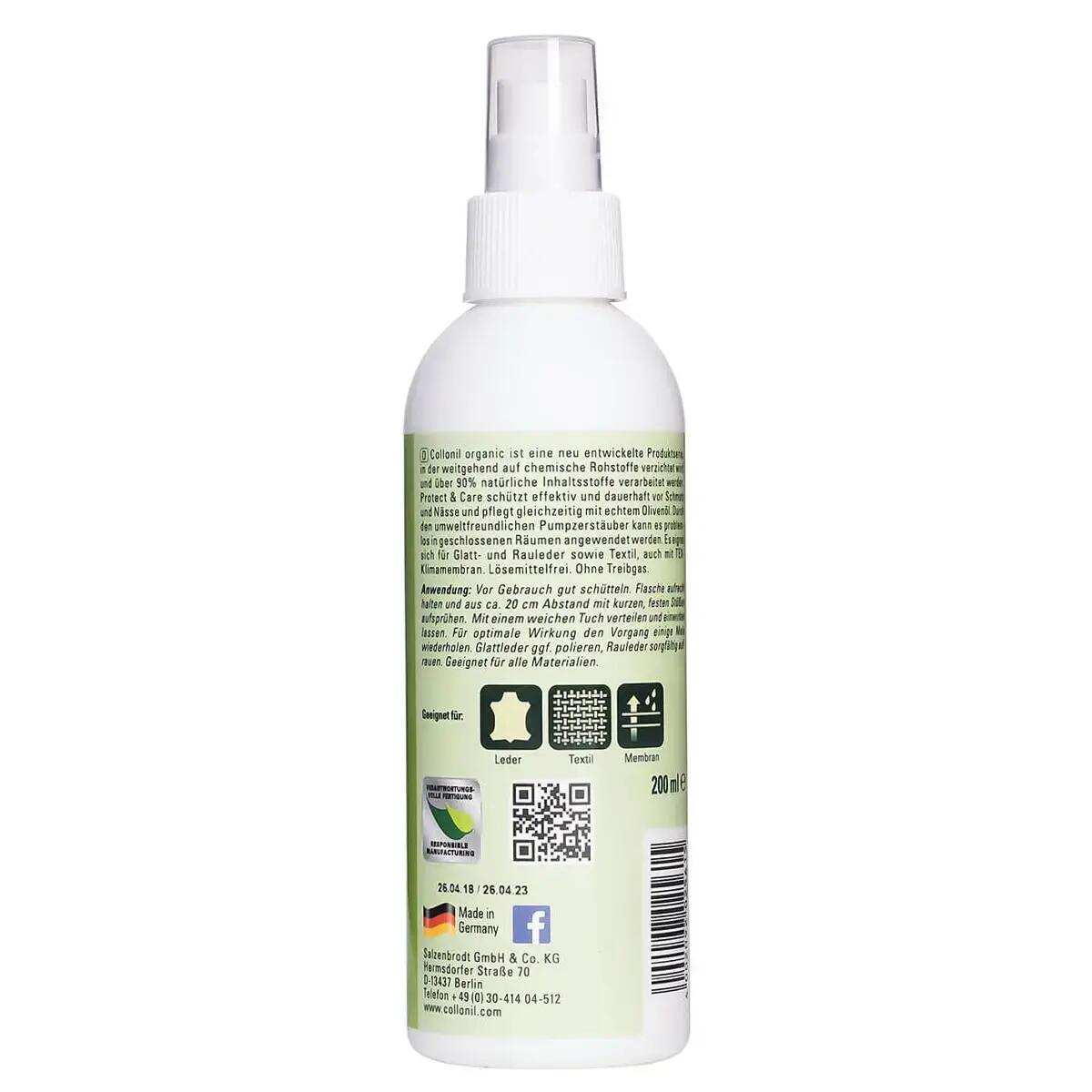 Solutie organica pentru impregnare Collonil Organic Cover, 200 ml 2/5