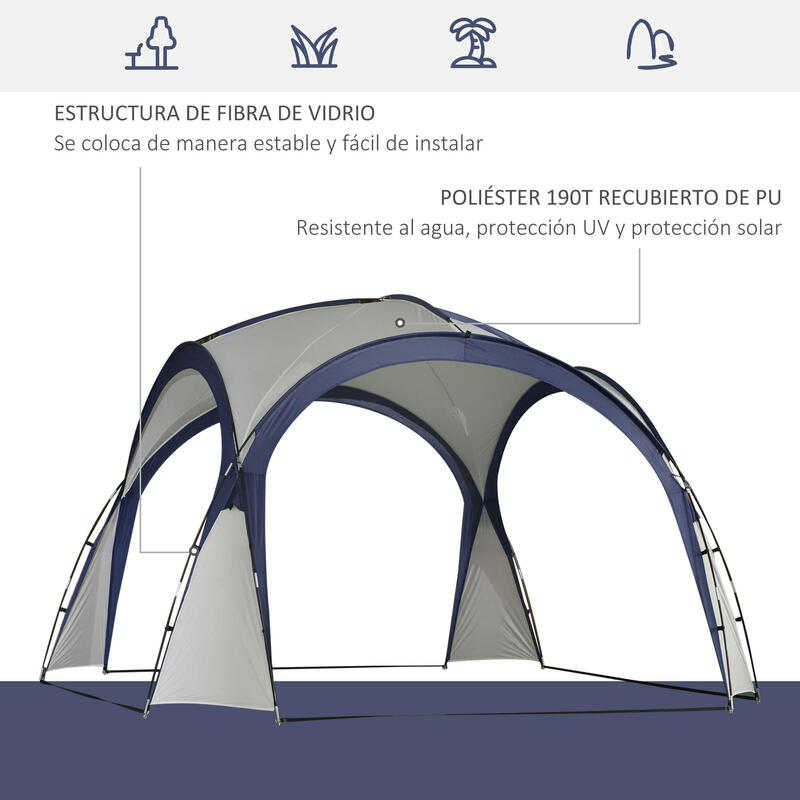 Carpa eventos deportivos 350x350x230 cm