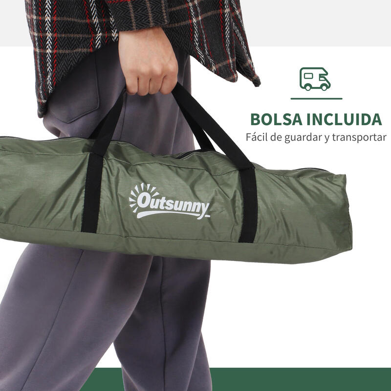 Tenda campismo 206x152x110 cm verde Outsunny