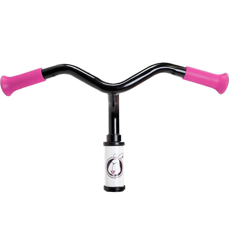 Bicicleta fara pedale pentru copii Ready, 12 inch, alb cu roz