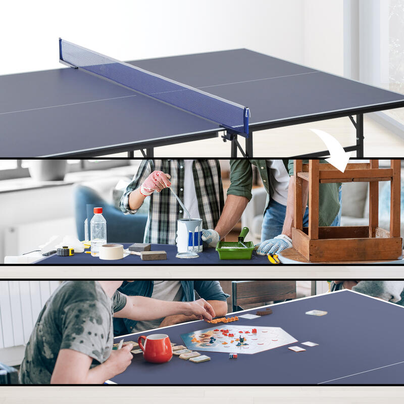 Mesa de Ping Pong HOMCOM 152.5x274x76 cm Azul