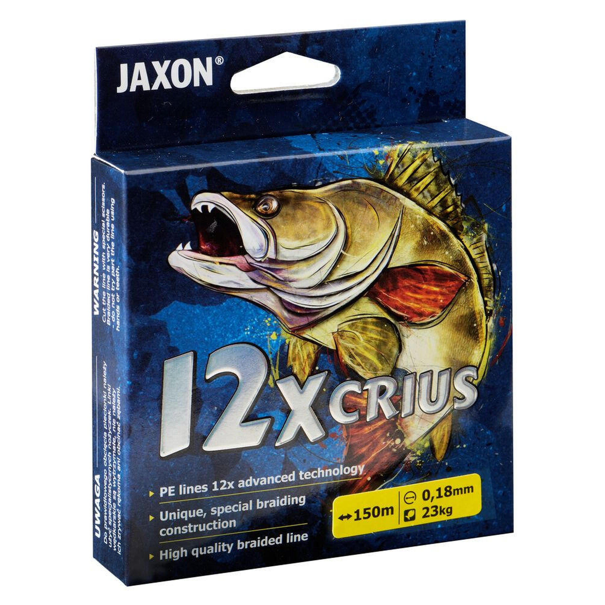 Plecionka Jaxon Crius 12X 0,18mm 150m 23kg Fluo