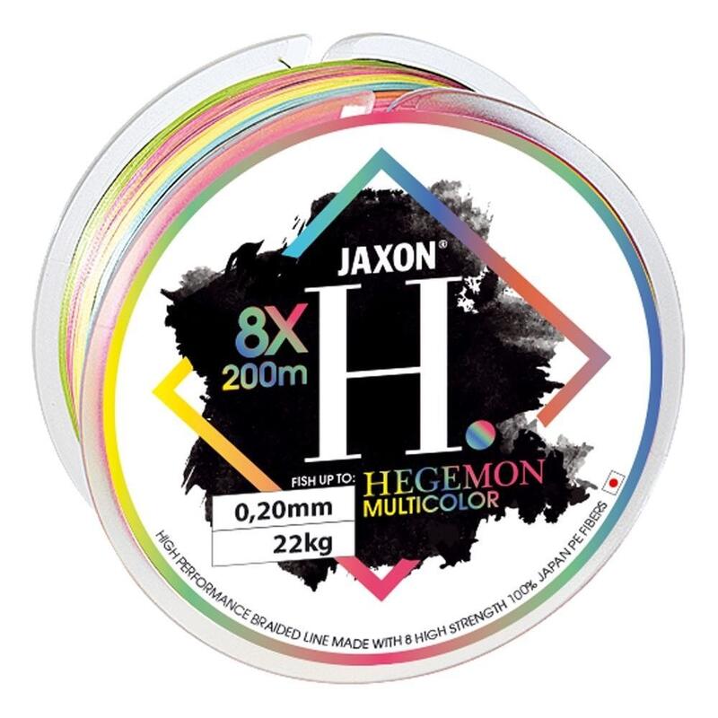 Plecionka Jaxon Hegemon 8X Multicolor 0,18mm 200m 19kg